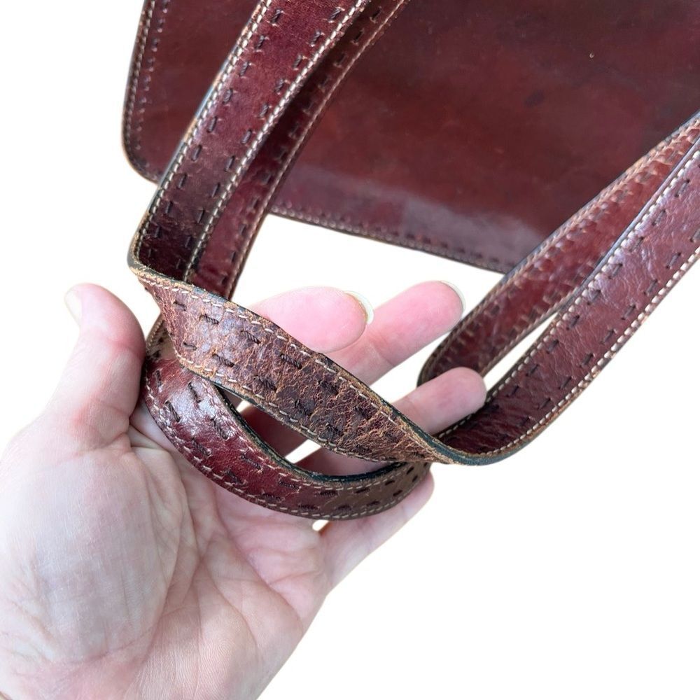 Fossil Vintage 2000s Genuine Leather Shoulder Bag + Matching Wallet Set - Picture 8 of 16